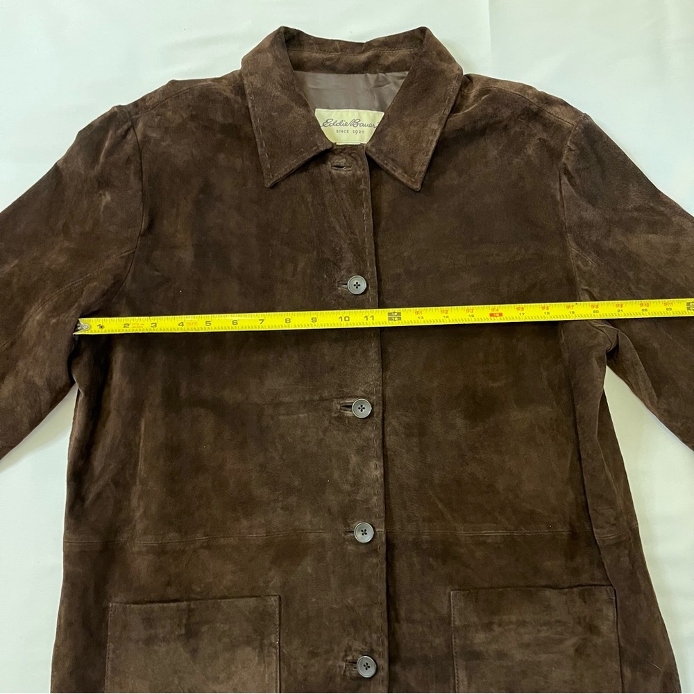 Eddie Bauer Jacket XL Suede and Leather Dark Brown - Picture 8 of 10